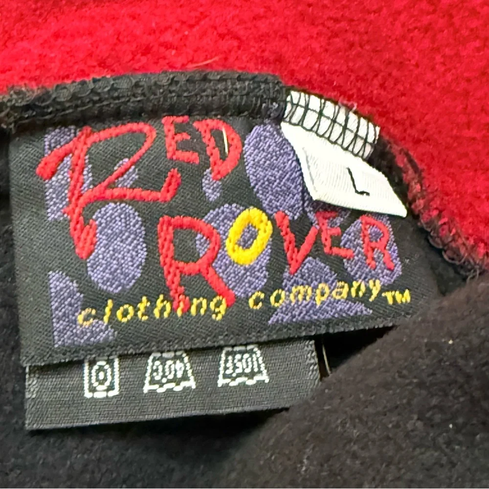 Vintage Red Rover Fleece Polartec‎ Hat Artsy Cuffed Beanie Bucket 90s Women’s L
